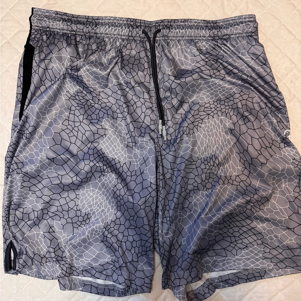 AND1 Black and Gray Athletic Shorts